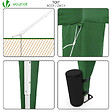 VOUNOT - Tonnelle de Jardin 3x3m Pliable avec portes et fenêtres Vert - vignette