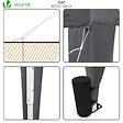 VOUNOT - Tonnelle de Jardin 3x3m Pliable avec portes et fenêtres Gris - vignette