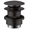 HANSGROHE - Garniture de vidage Push-Open pour mitigeur de lavabo et de bidet noir mat (50100670) - vignette