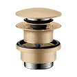HANSGROHE - Hansgrohe Bonde Push-open pour mitigeurs lavabo et bidet, finition Finishplus, Bronze brossé (50100140) - vignette
