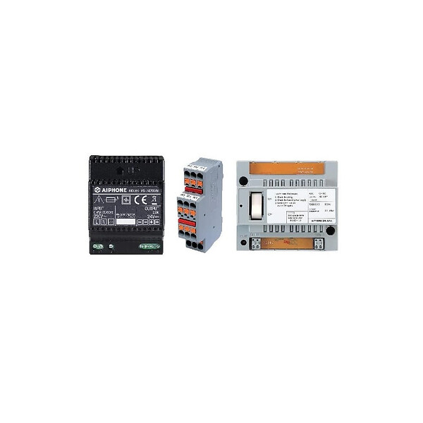 AIPHONE - Pack audio pour 4 logements encastré avec 4 combinés - Blanc - large