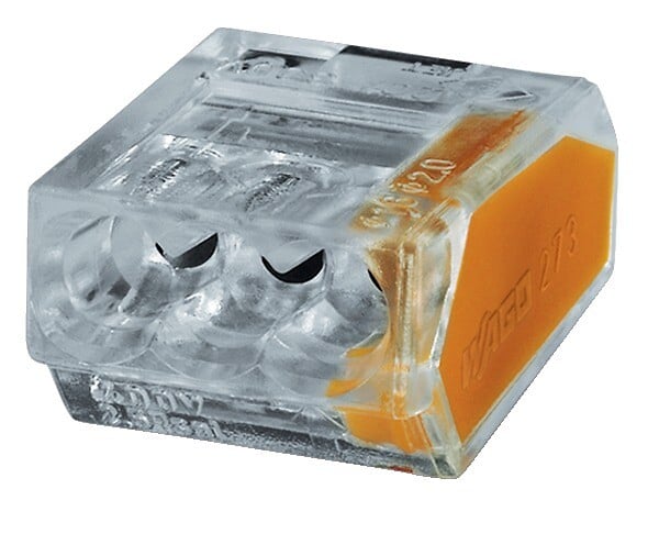 WAGO - Boîte de 50 bornes de connexion automatiques transparentes 3 fils (2,5 - 6mmÂ²) - WAGO - 773-173 - large