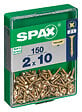 SPAXFRANCE - Vis à bois en acier - Yellox - 150 pièces - Diam.2xH.10mm - vignette