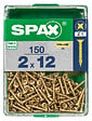 SPAXFRANCE - Vis à bois en acier Pozidriv - Yellox - 150 pièces - Diam.2xH.12mm - vignette