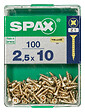 SPAXFRANCE - Vis universelle - Tête fraisée - 100 pièces - Diam.2,5xH.10mm - vignette