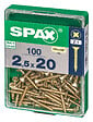 SPAXFRANCE - Vis à bois en acier - 100 pièces - Diam.2,5xH.20mm - vignette