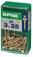 SPAXFRANCE - Vis à bois universelles - Doré - 25 pièces - Diam.3xH.25mm - vignette