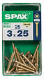 SPAXFRANCE - Vis à bois universelles - Doré - 25 pièces - Diam.3xH.25mm - vignette