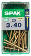 SPAXFRANCE - Vis à bois Yellox - Tête fraisée PZ - Jaune - 20 pièces - Diam.3xH.40mm - vignette