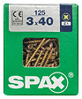 SPAXFRANCE - Vis universelle en acier - Yellox - 125 pièces - Diam.3xH.40mm - vignette