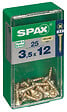 SPAXFRANCE - Vis à bois universelle PZ - 25 pièces - Diam.3,5xH.12mm - vignette