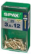 SPAXFRANCE - Vis à bois universelle PZ - 25 pièces - Diam.3,5xH.12mm - vignette