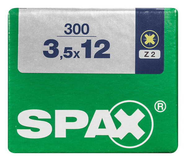 SPAXFRANCE - Vis à bois universelle - Yellox - 300 pièces - Diam.3,5xH.12mm - large