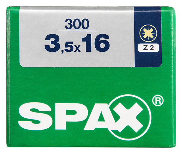 SPAXFRANCE - Vis universelle Yellox - 300 pièces - Diam.3,5xH.16mm - large