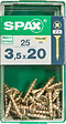 SPAXFRANCE - Vis à bois Yellox - 25 pièces - Diam.3,5xH.20mm - vignette