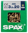 SPAXFRANCE - Vis universelle en acier Yellox - 300 pièces - Diam.3,5xH.20mm - vignette