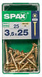 SPAXFRANCE - Vis universelle en acier - Yellox - 25 pièces - Diam.3,5xH.25mm - vignette