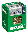 SPAXFRANCE - Vis en acier Yellox - Tête fraisée - 250 pièces - Diam.3,5xH.25mm - vignette