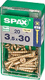 SPAXFRANCE - Vis à bois - 20 pièces - Diam.3,5xH.30mm - vignette
