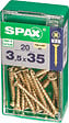 SPAXFRANCE - Vis universelle en acier - 20 pièces - Diam.3,5xH.35mm - vignette