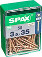 SPAXFRANCE - Vis à bois universelle - 50 pièces - Diam.3,5xH.35mm - vignette