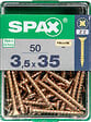 SPAXFRANCE - Vis à bois universelle - 50 pièces - Diam.3,5xH.35mm - vignette