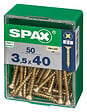 SPAXFRANCE - Vis universelle en acier Yellox - 50 pièces - Diam.3,5xH.40mm - vignette