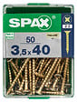 SPAXFRANCE - Vis universelle en acier Yellox - 50 pièces - Diam.3,5xH.40mm - vignette