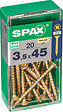 SPAXFRANCE - Vis universelle SPAX - Yellox - 20 pièces - Diam.3,5xH.45mm - vignette