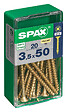 SPAXFRANCE - Vis universelle Pozidriv - Yellox - 20 pièces - Diam.3,5xH.50mm - vignette