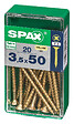 SPAXFRANCE - Vis universelle Pozidriv - Yellox - 20 pièces - Diam.3,5xH.50mm - vignette