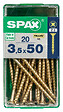 SPAXFRANCE - Vis universelle Pozidriv - Yellox - 20 pièces - Diam.3,5xH.50mm - vignette