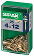 SPAXFRANCE - Vis à bois universelles - Tête fraisée PZ - Yellox - 25 pièces - Diam.4xH.12mm - vignette