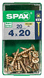 SPAXFRANCE - Vis universelle en acier - Yellox - 20 pièces - Diam.4xH.20mm - vignette