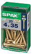 SPAXFRANCE - Vis à bois universelle - Tête fraisée - Yellox - 20 pièces - Diam.4xH.35mm - vignette