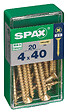 SPAXFRANCE - Vis à bois Yellox - Tête fraisée PZ - 20 pièces - Diam.4xH.40mm - vignette