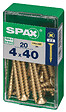 SPAXFRANCE - Vis à bois Yellox - Tête fraisée PZ - 20 pièces - Diam.4xH.40mm - vignette