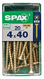 SPAXFRANCE - Vis à bois Yellox - Tête fraisée PZ - 20 pièces - Diam.4xH.40mm - vignette