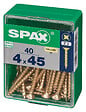 SPAXFRANCE - Vis à bois universelles - Jaune Yellox - 40 pièces - Diam.4xH.45mm - vignette