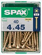 SPAXFRANCE - Vis à bois universelles - Jaune Yellox - 40 pièces - Diam.4xH.45mm - vignette