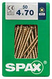 SPAXFRANCE - Vis universelle en acier Yellox - 50 pièces - Diam.4xH.70mm - vignette