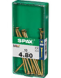 SPAXFRANCE - Vis à bois en acier Yellox - Tête fraisée PZ - 10 pièces - Diam.4xH.80mm - vignette
