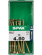 SPAXFRANCE - Vis à bois en acier Yellox - Tête fraisée PZ - 10 pièces - Diam.4xH.80mm - vignette