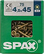 SPAXFRANCE - Vis à bois universelle - Yellox - 75 pièces - Diam.4,5xH.45mm - vignette