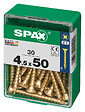 SPAXFRANCE - Vis universelle en acier - Yellox - 30 pièces - Diam.4,5xH.50mm - vignette