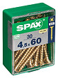 SPAXFRANCE - Vis à bois universelles Yellox - 30 pièces - Diam.4,5xH.60mm - vignette