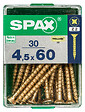 SPAXFRANCE - Vis à bois universelles Yellox - 30 pièces - Diam.4,5xH.60mm - vignette