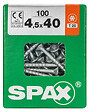 SPAXFRANCE - Vis universelle TX - Wirox - 100 pièces - Diam.4,5xH.40mm - vignette