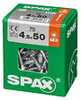 SPAXFRANCE - Vis à bois en acier - Tête fraisée Torx T20 - 75 pièces - Diam.4,5xH.50mm - vignette