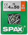 SPAXFRANCE - Vis à bois en acier - Tête fraisée Torx T20 - 75 pièces - Diam.4,5xH.50mm - vignette